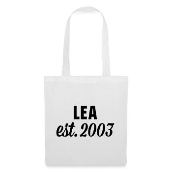 Lea est 2003 - Stoffbeutel - Weiß - Vorne