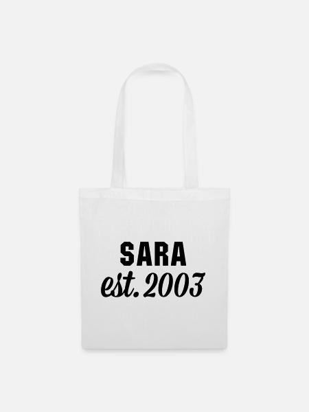 Sara est 2003 - Stoffbeutel - Weiß