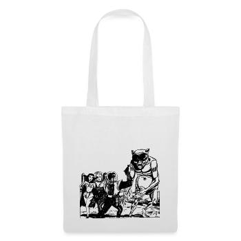 Old Retro Future Design Alien Monster - Sac en tissu - blanc - Devant