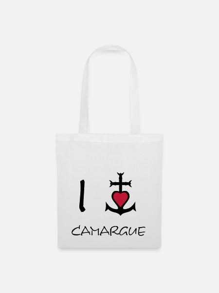 Ich liebe Camargue - Stoffbeutel - Weiß