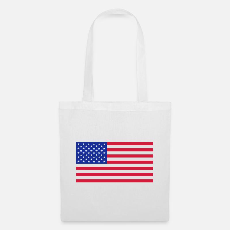 Drapeau américain - Sac en tissu - blanc