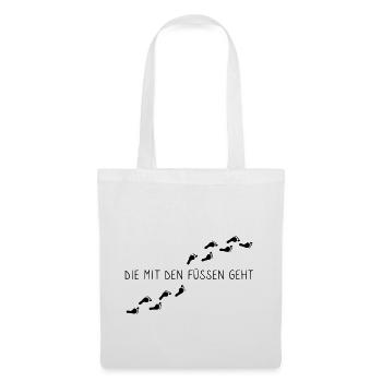 Proverb for barefoot runner: The feet - Tote Bag - white - Front