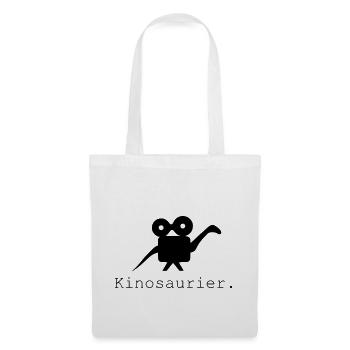 lustig nerd geek, geschenkidee, Kinosaurier - Stoffbeutel - Weiß - Vorne