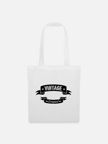 vintage - Stoffbeutel - Weiß