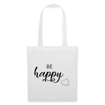 be happy - Stoffbeutel - Weiß - Vorne