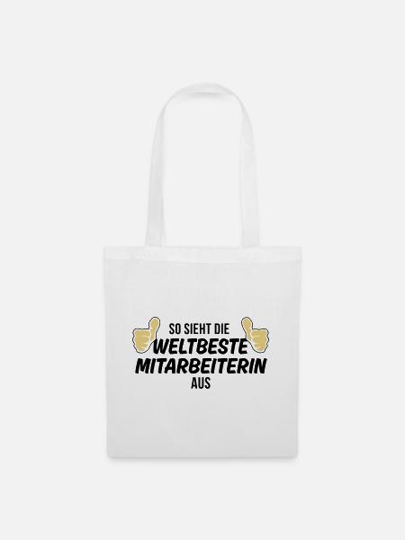 die weltbeste mitarbeiterin - Stoffbeutel - Weiß