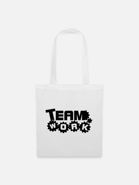 Teamarbeit 1 - Stoffbeutel - Weiß