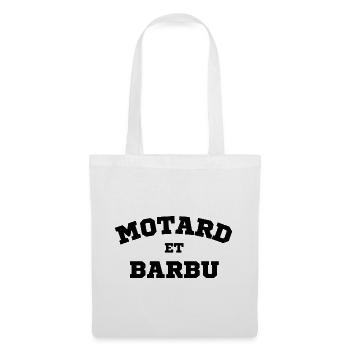Motard et Barbu - Sac en tissu - blanc - Devant