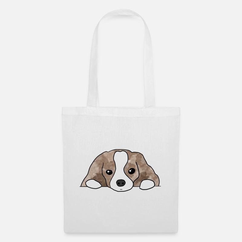 Hund - Stoffbeutel - Weiß