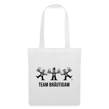 Team Bräutigam (JGA / Karikatur / Tanz / 1C) - Stoffbeutel - Weiß - Vorne
