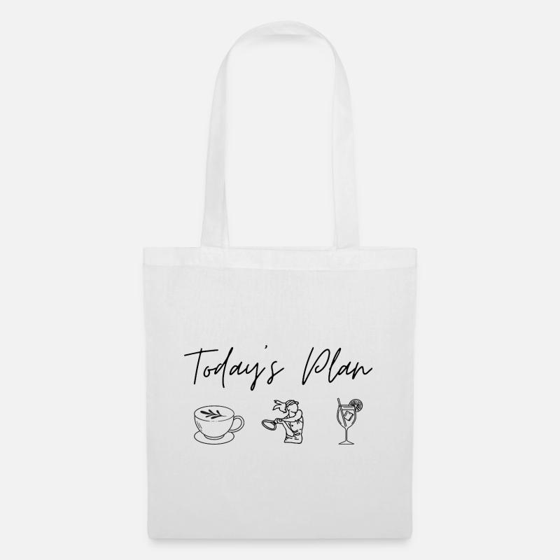 Tennis Hobby Spruch | Today's Plan - Stoffbeutel - Weiß