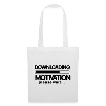Motivation herunterladen. Bitte warten - Stoffbeutel - Weiß - Vorne