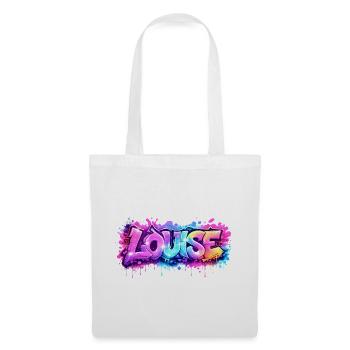 Graffiti LOUISE Name Gift Ideal Printable su - Tote Bag - white - Front
