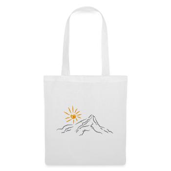 Paysage naturel montagneux - Sac en tissu - blanc - Devant