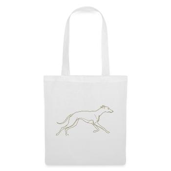 Minimalist Greyhound Silhouette Line Art - Tote Bag - white - Front