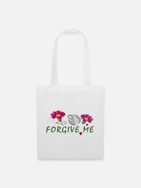 forgive me  - Stoffbeutel - Weiß