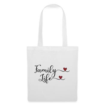 Famille - Sac en tissu - blanc - Devant