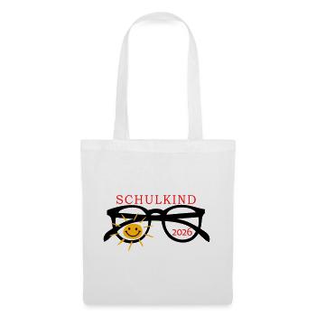 coole Sonnenbrille Schulkind  - Stoffbeutel - Weiß - Vorne
