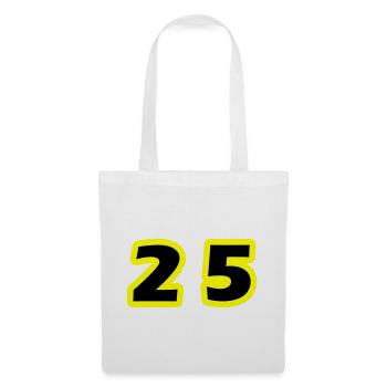 25 Symbole numérique - Sac en tissu - blanc - Devant