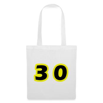 Symbole de 30 chiffres - Sac en tissu - blanc - Devant