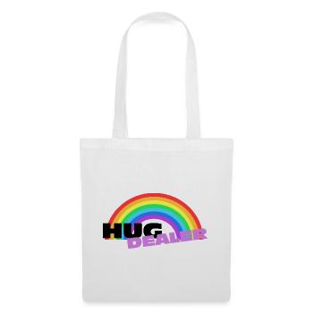 Hug Dealer Stickers: Colorful Rainbow Design - Tote Bag - white - Front