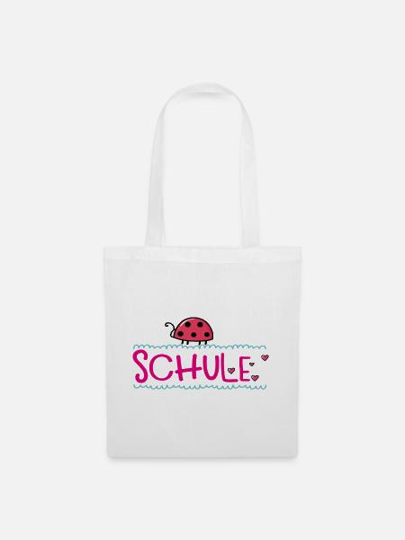 Schule mit Glück - Stoffbeutel - Weiß