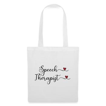 Speech Therapist with a Heart - Tote Bag - white - Front