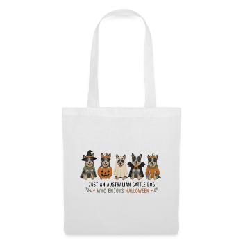 Australische Cattle Dog Halloween-Crew - Stoffbeutel - Weiß - Vorne