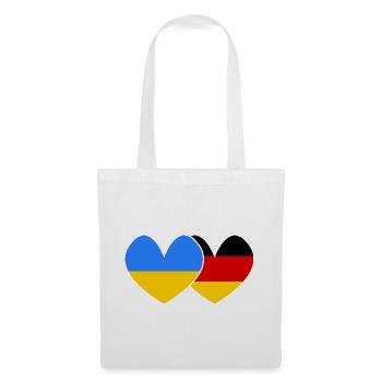 Ukraine Deutschland Freundschaft  - Stoffbeutel - Weiß - Vorne