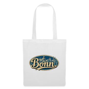 Bonn Vintage Stadtmotiv - Stoffbeutel - Weiß - Vorne