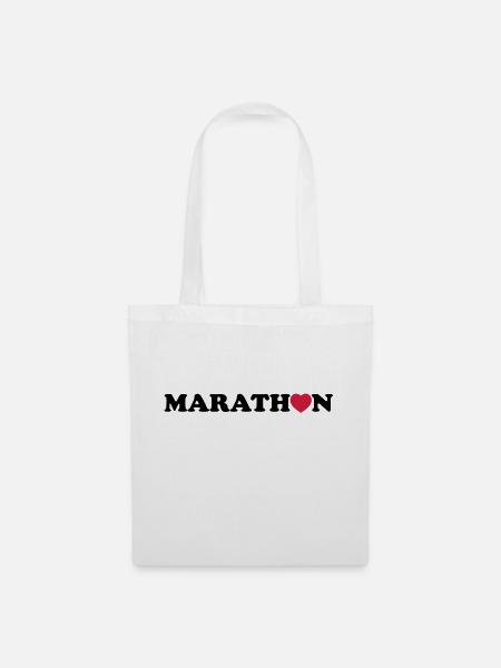 marathon - Stoffbeutel - Weiß