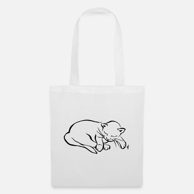 My little cat is sleeping - Tote Bag - white
