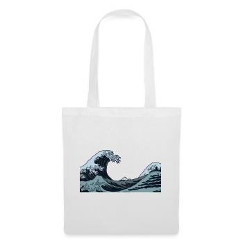 Kanagawa Waves Aesthetic Japanese Art Great Wave - Tote Bag - white - Front