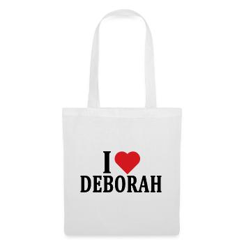 T-shirt I love Deborah t-shirt gift idea - Tote Bag - white - Front