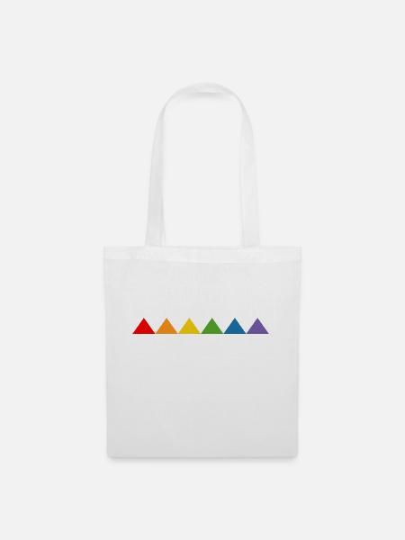 Regenbogen triangle - Stoffbeutel - Weiß