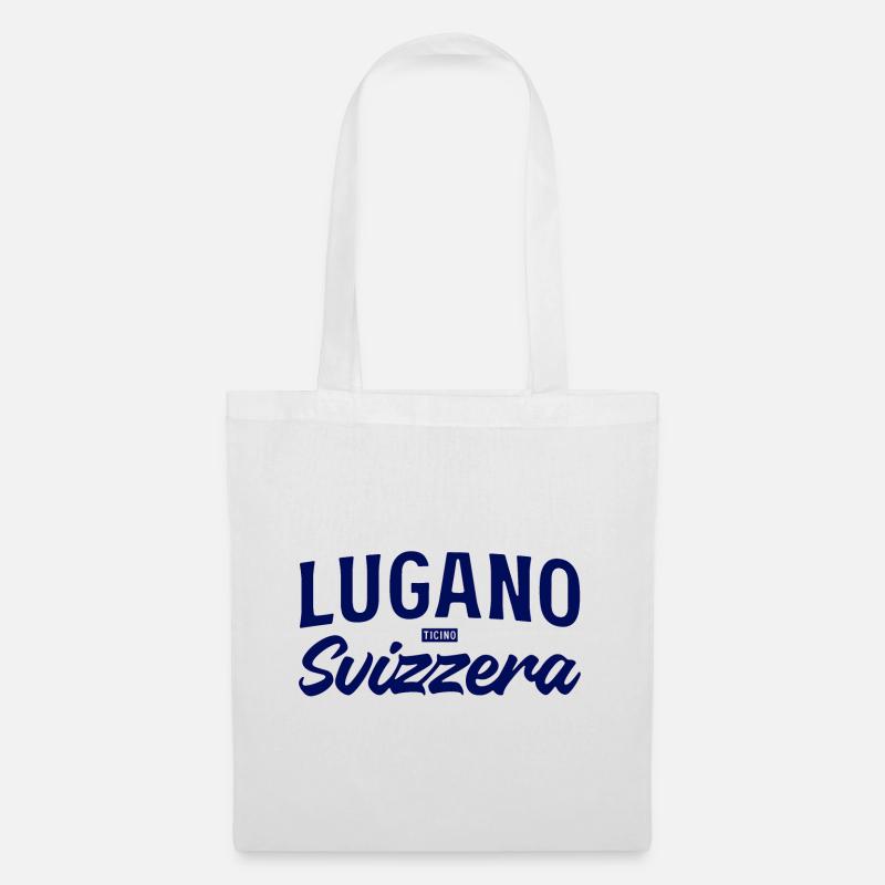 Lugano Svizzera Script Design - Stoffbeutel - Weiß
