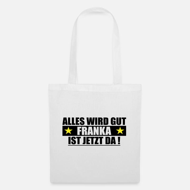 Franka Name Vorname Geburtstag - Stoffbeutel - Weiß
