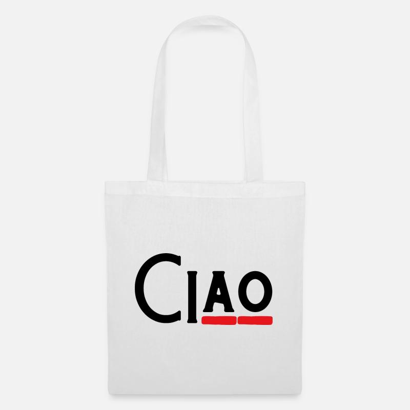 Ciao - Hey - Hallo - Hi - Na? - Bye - Stoffbeutel - Weiß