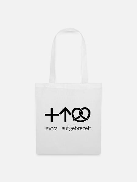 extra aufgebrezelt - Stoffbeutel - Weiß
