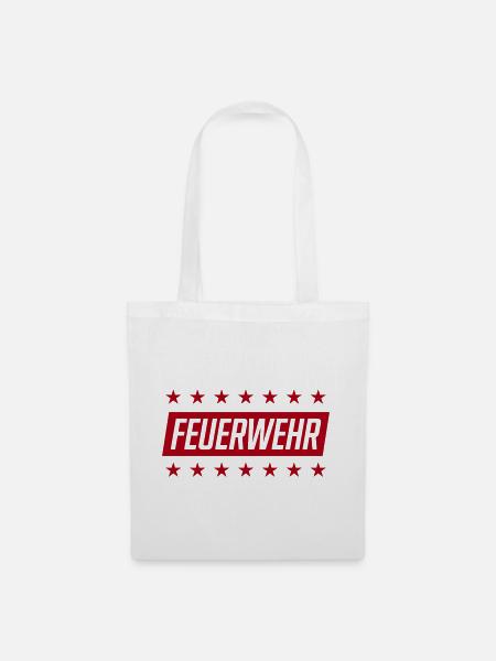 feuerwehr - Stoffbeutel - Weiß