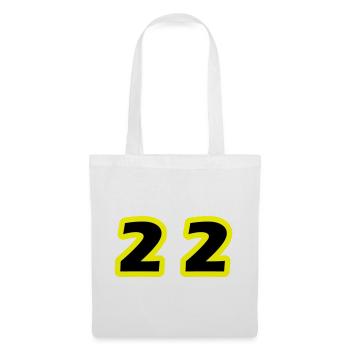 22 Zahl symbol - Stoffbeutel - Weiß - Vorne