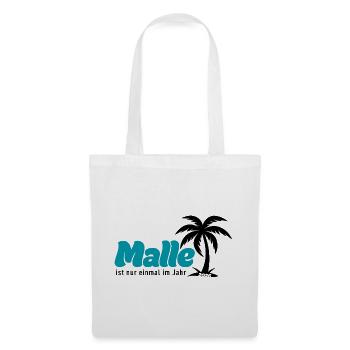 Malle Palmen Strand Vibe - türkis 2026 - Stoffbeutel - Weiß - Vorne