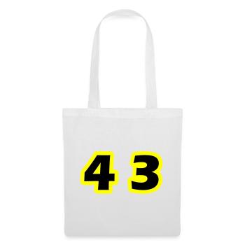 43 Zahl symbol - Stoffbeutel - Weiß - Vorne
