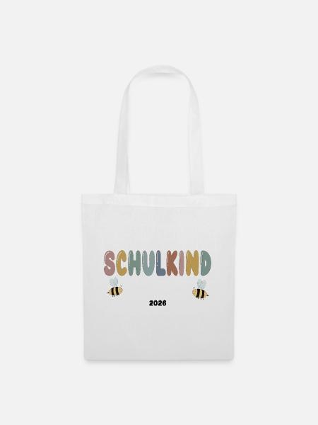 Schulkind mit Honigbienen - Stoffbeutel - Weiß