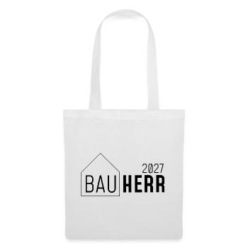 Bauherr 2027 mit Haus  - Stoffbeutel - Weiß - Vorne