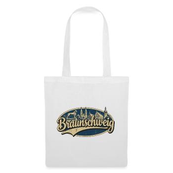 Braunschweig Vintage Stadtmotiv - Stoffbeutel - Weiß - Vorne