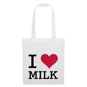 I Love Milk - Stoffbeutel - Weiß - Vorne