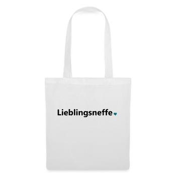 Lieblingsneffe bester Neffe Welt Spruch Geschenk - Stoffbeutel - Weiß - Vorne