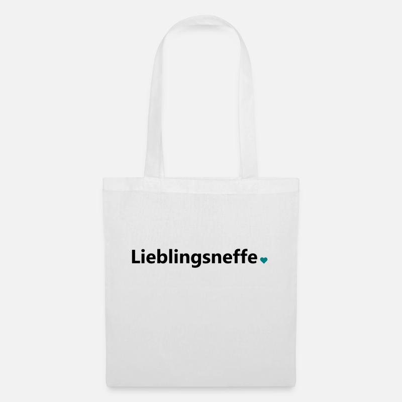 Lieblingsneffe bester Neffe Welt Spruch Geschenk - Stoffbeutel - Weiß