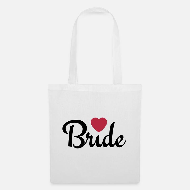 bride with heart 2c - Stoffbeutel - Weiß